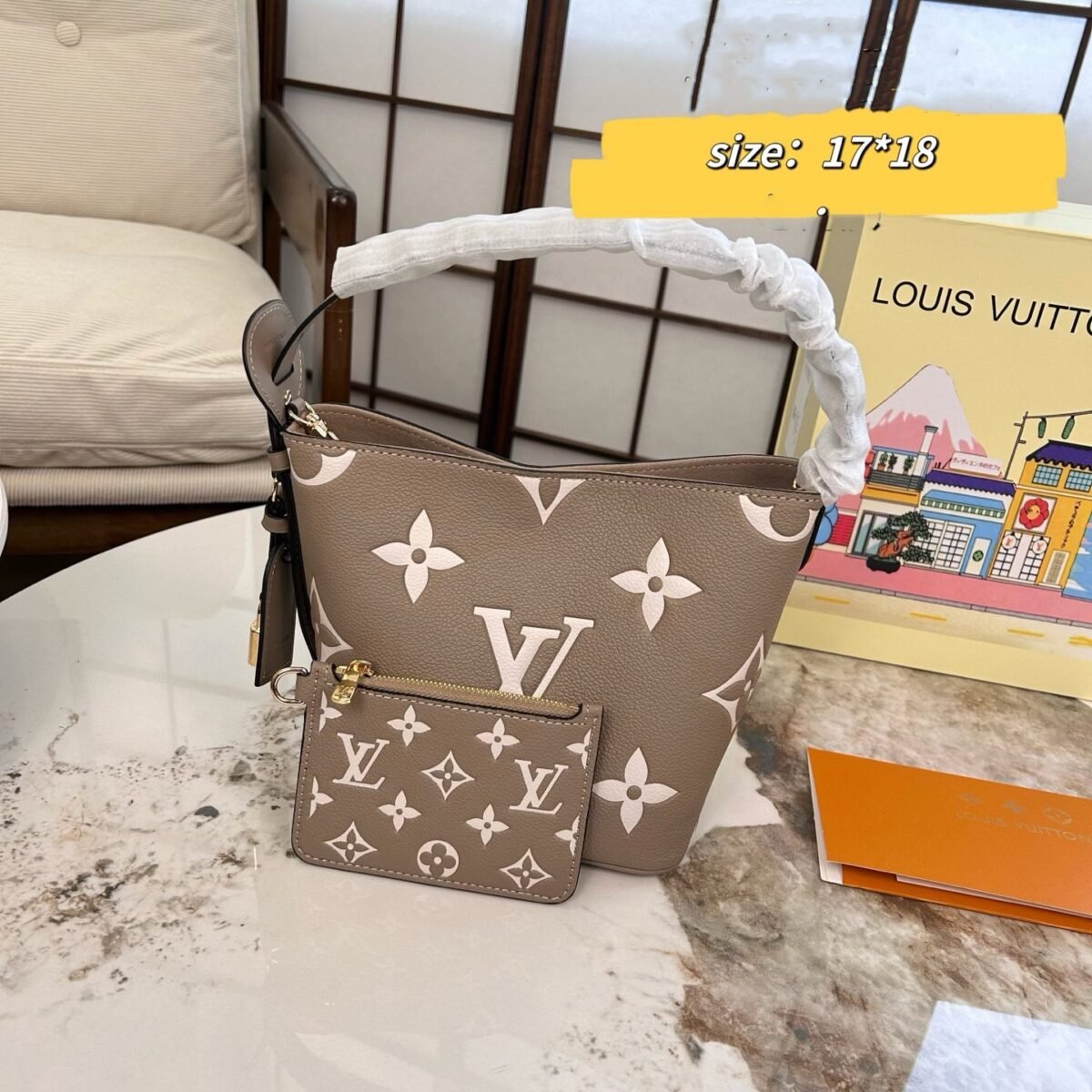 wsxc1746373674858_0 حقيبة دلو جديدة من LV منقوشة - الصورة 1