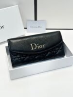 محفظة Dior الجلدية السوداء