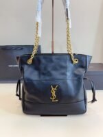 ⁦حقيبة الجلد الأسود الفاخر من Saint Laurent⁩ - الصورة ⁦5⁩