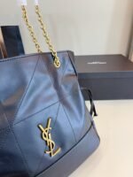 ⁦حقيبة الجلد الأسود الفاخر من Saint Laurent⁩ - الصورة ⁦6⁩