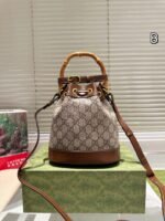 ⁦حقيبة دلو من الخيزران من غوتشي⁩ - الصورة ⁦2⁩