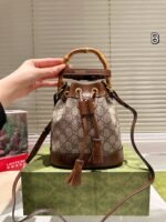 ⁦حقيبة دلو من الخيزران من غوتشي⁩ - الصورة ⁦5⁩