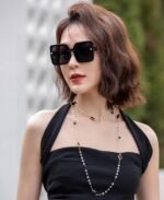 ⁦نظارات شمسية شانيل الجديدة العصرية بإطار مربع⁩ - الصورة ⁦3⁩