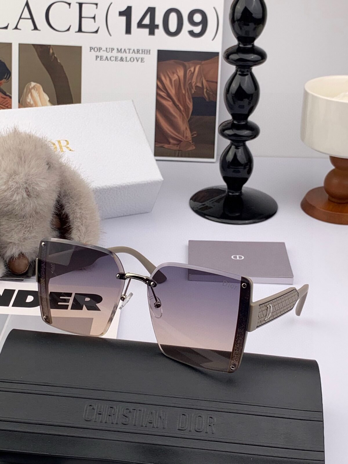 ⁦نظارات شمسية ديور العصرية الجديدة، بإطار مربع، مستقطبة⁩ - الصورة ⁦4⁩