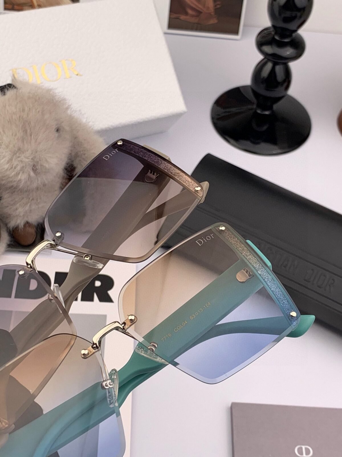 ⁦نظارات شمسية ديور العصرية الجديدة، بإطار مربع، مستقطبة⁩ - الصورة ⁦6⁩