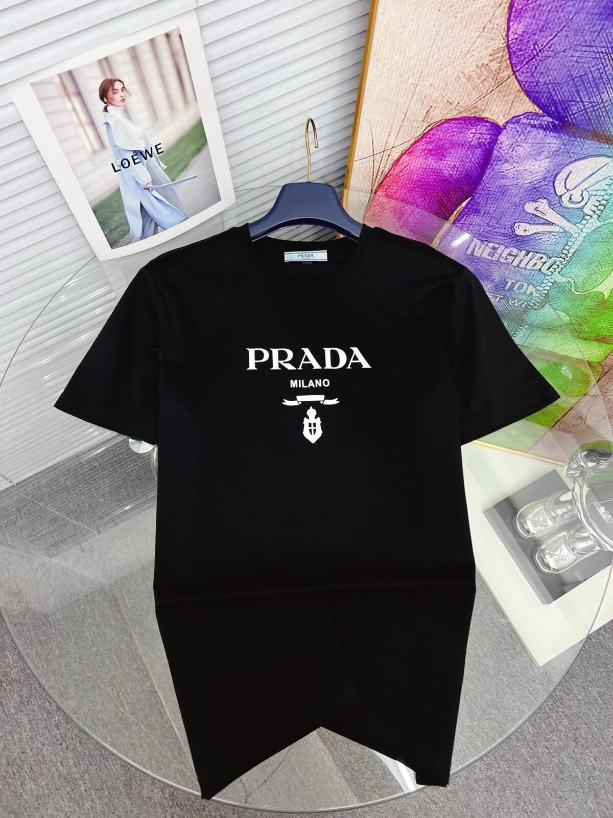 ⁦تيشيرت برادا ربيع وصيف، أحدث صيحات الموضة بياقة دائرية وأكمام قصيرة⁩ - الصورة ⁦2⁩