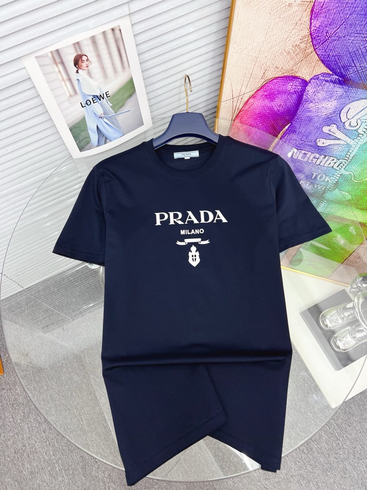 ⁦تيشيرت برادا ربيع وصيف، أحدث صيحات الموضة بياقة دائرية وأكمام قصيرة⁩ - الصورة ⁦3⁩