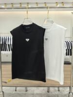 سترة برادا الرجالية الأنيقة بياقة دائرية