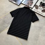 ⁦تي شيرت بولو برادا مخطط عالي الجودة بأكمام قصيرة وناعم ومحبوك.⁩ - الصورة ⁦2⁩