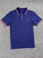 ⁦قميص بولو رجالي صيفي جديد من برادا، بأكمام قصيرة، بشعار كلاسيكي، مناسب للعمل، بتصميم كاجوال⁩ - الصورة ⁦4⁩