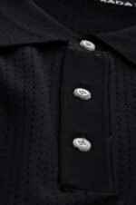 ⁦قميص برادا الرجالي الجديد المحبوك بأكمام قصيرة وياقة دائرية⁩ - الصورة ⁦4⁩