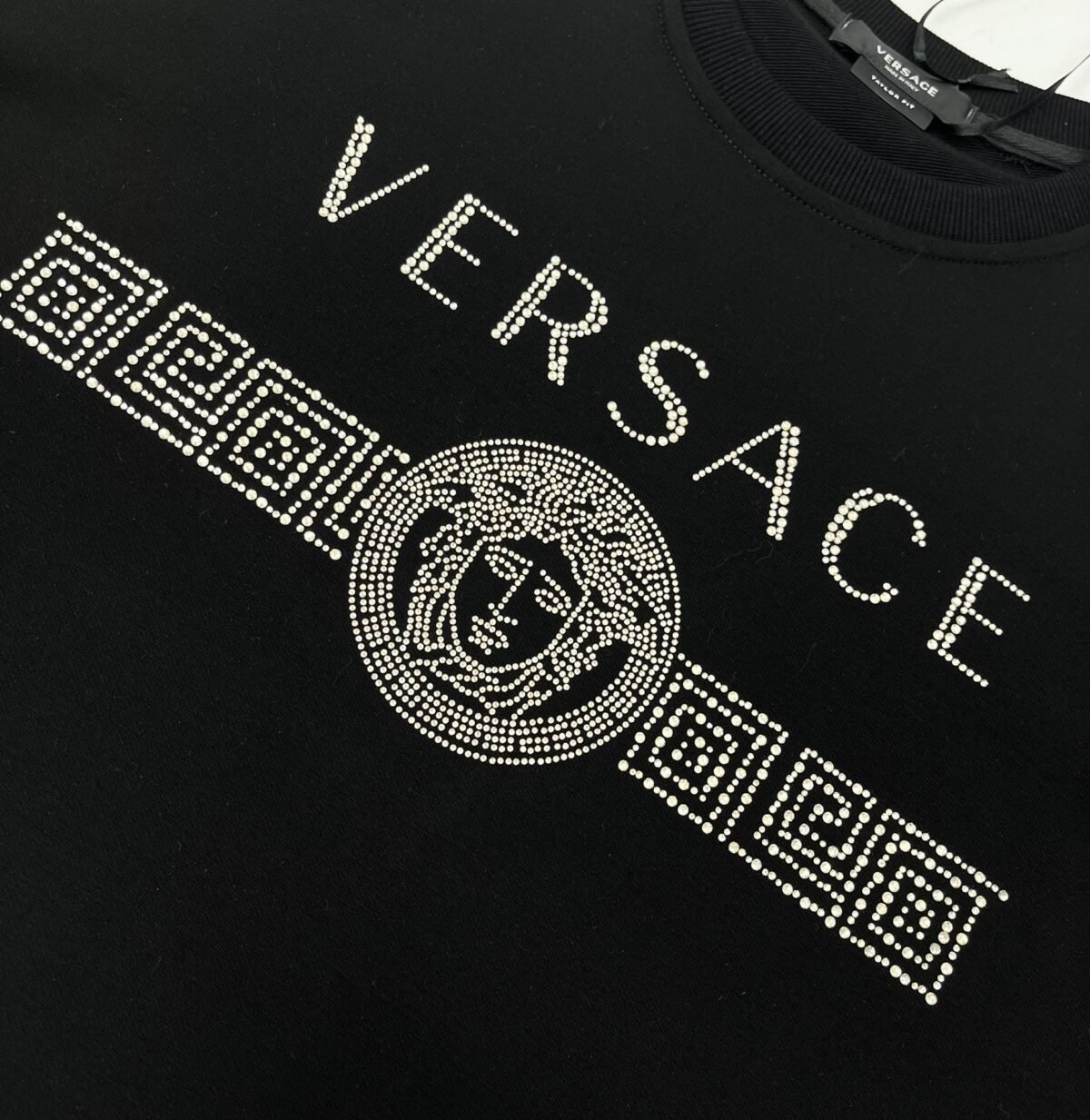 ⁦سويت شيرت فيرساتشي خريف وشتاء جديد، بياقة دائرية مرصعة بالألماس⁩ - الصورة ⁦5⁩