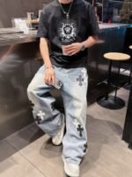 ⁦تيشيرت فيرساتشي قطني جديد بياقة دائرية وأكمام قصيرة⁩ - الصورة ⁦6⁩