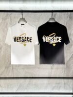 تيشيرت فيرساتشي عصري وعملي بياقة دائرية وأكمام قصيرة