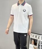 ⁦قميص بولو رجالي صيفي جديد من ديور بتصميم ياقة دائرية! تصميم ميدوسا الكلاسيكي⁩ - الصورة ⁦4⁩