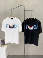 قميص رجالي كاجوال بأكمام قصيرة من فندي