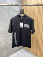 ⁦تيشيرت بربري الجديد من القطن بياقة دائرية وأكمام قصيرة⁩ - الصورة ⁦3⁩