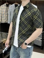 قميص بربري كاجوال بأكمام قصيرة