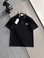 قميص بولو غوتشي الجديد بأكمام قصيرة وياقة كاملة