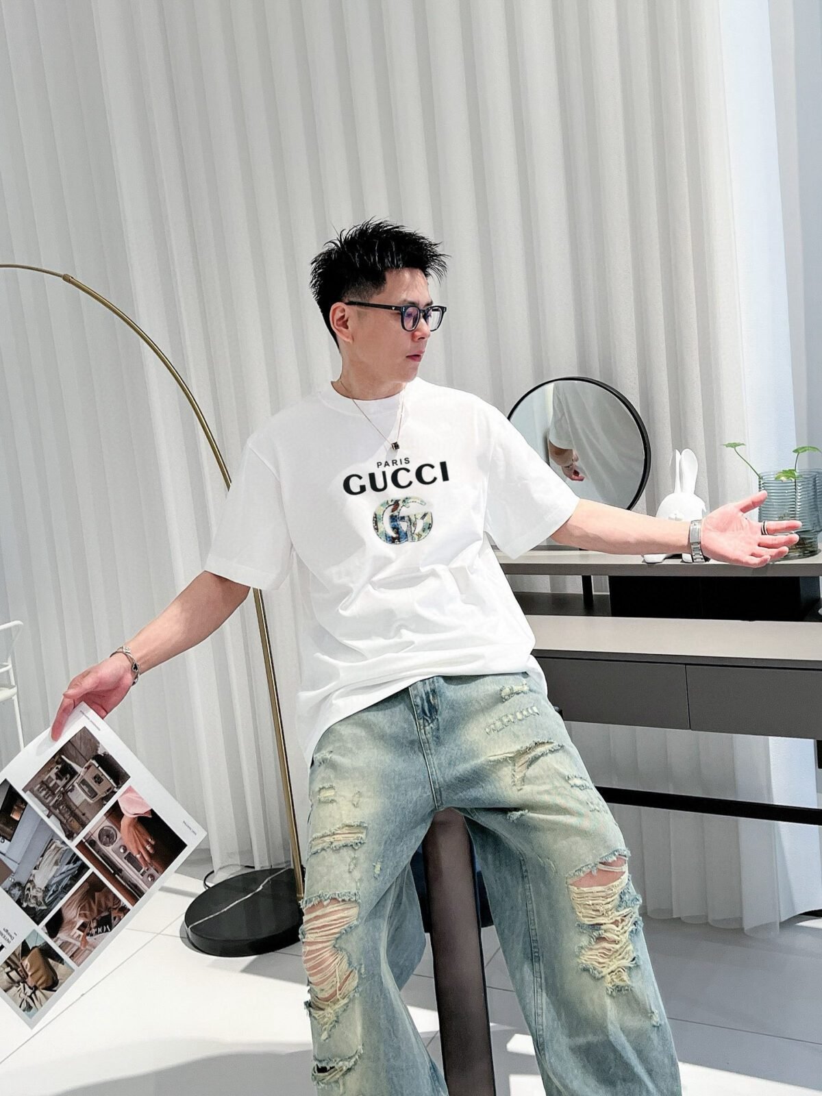 ⁦قميص بولو غوتشي الجديد بأكمام قصيرة⁩ - الصورة ⁦6⁩