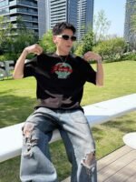 ⁦تيشيرت غوتشي الجديد بأكمام قصيرة وياقة مستديرة⁩ - الصورة ⁦3⁩