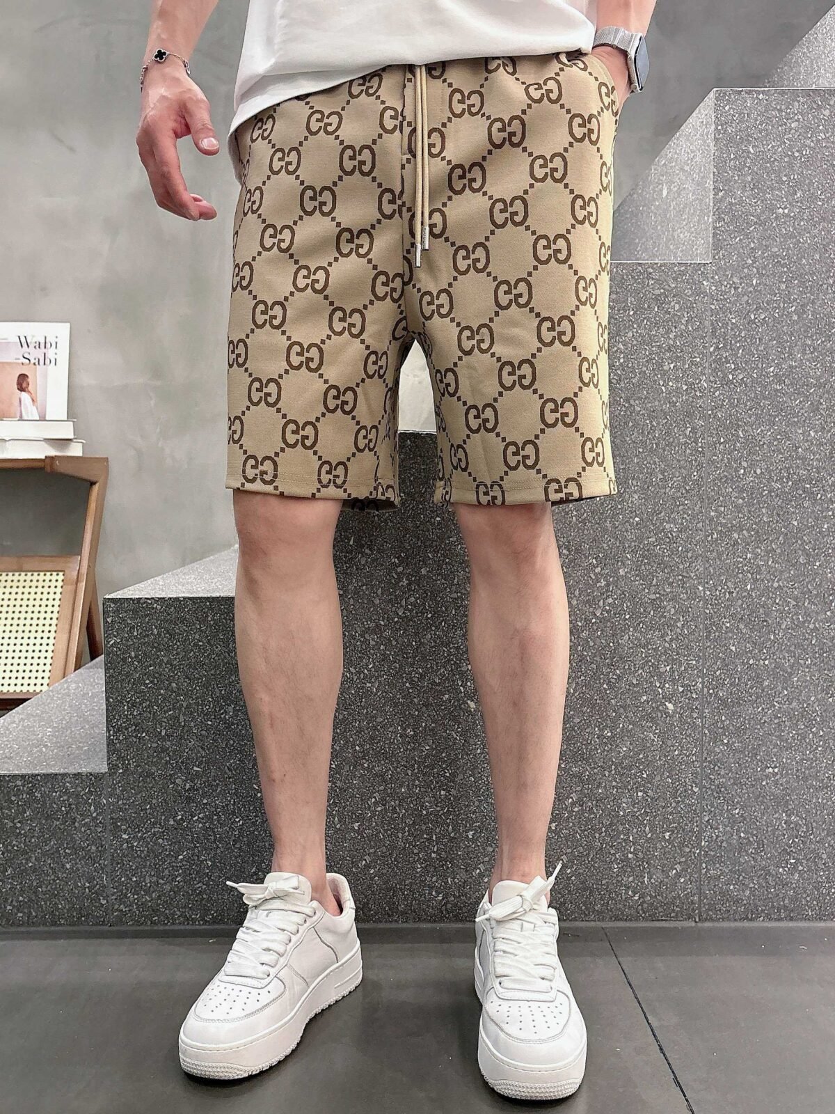 wsxc1748449375558_0 شورت غوتشي رجالي كاجوال جديد - الصورة 1