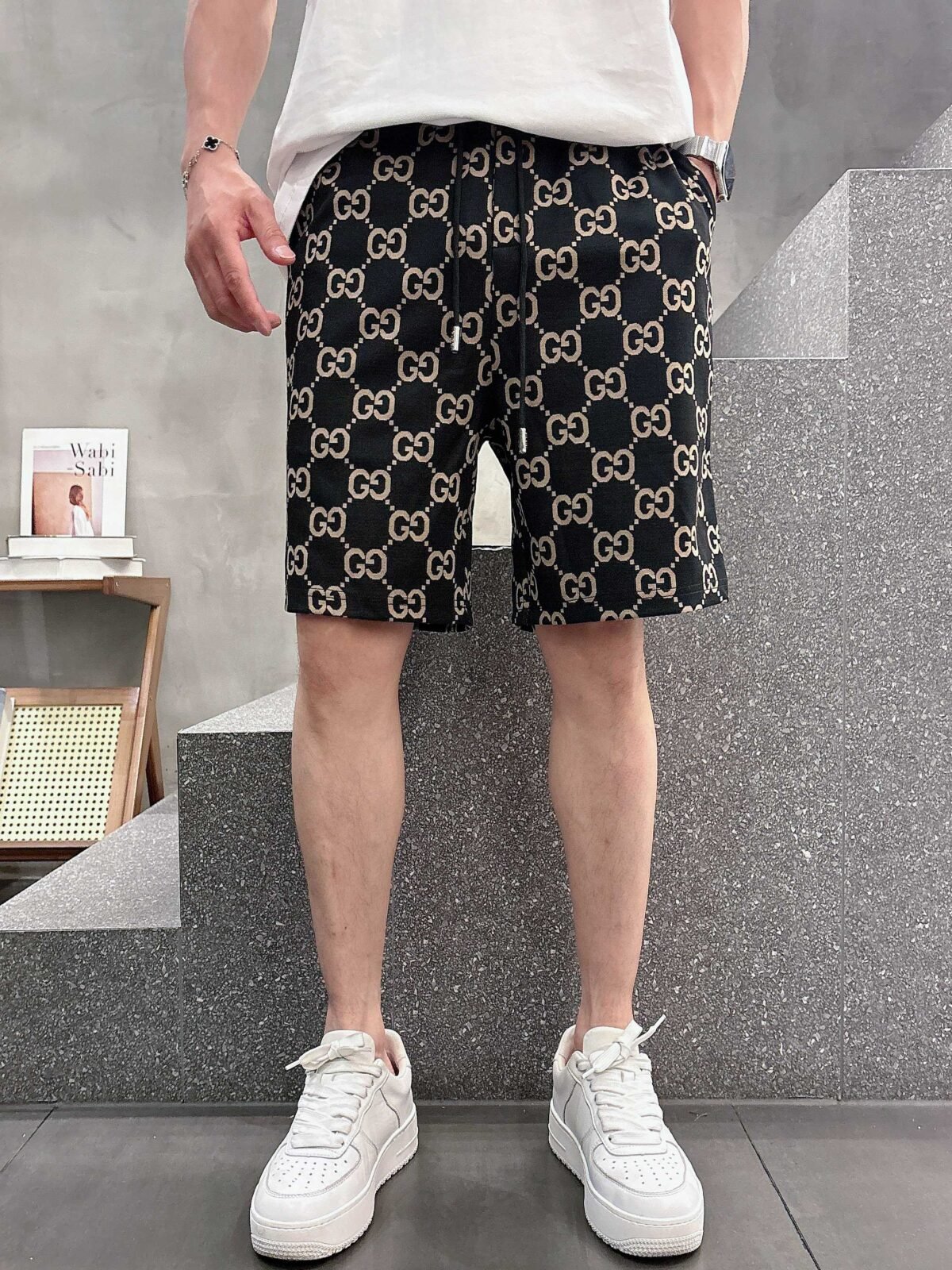 wsxc1748449908715_0 شورت غوتشي رجالي كاجوال جديد - الصورة 1