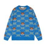 سويت شيرت غوتشي الكلاسيكي بنقشة الدب المزدوجة ونقشة الجاكار