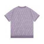 ⁦تيشيرت فندي مزدوج فلوغو جاكار بياقة دائرية محبوك⁩ - الصورة ⁦7⁩