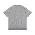 ⁦تيشيرت فندي مزدوج فلوغو جاكار بياقة دائرية محبوك⁩ - الصورة ⁦6⁩