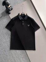 تيشيرت بولو أرماني الجديد بأكمام قصيرة وياقة كاملة