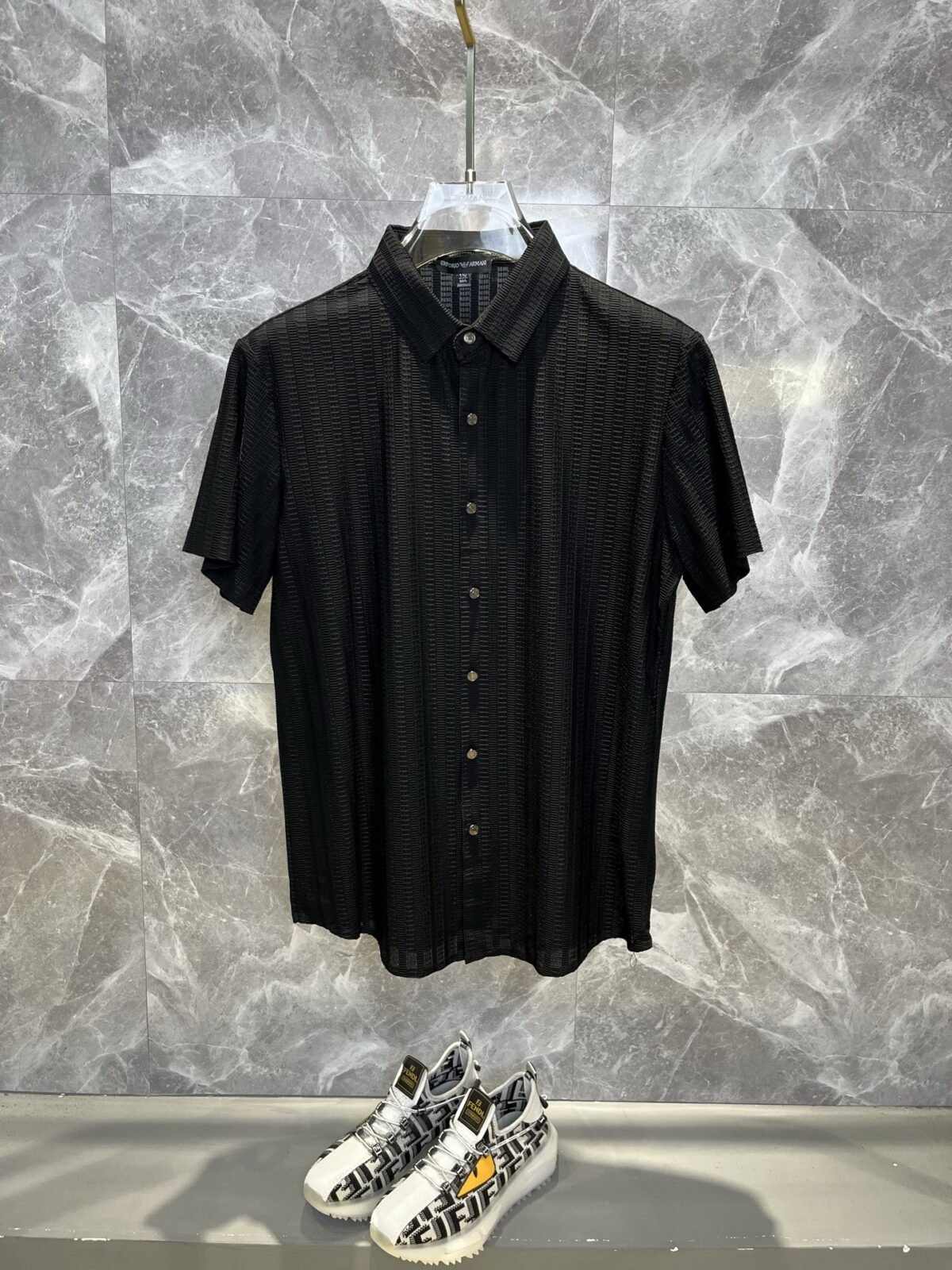 ⁦تيشيرت أرماني فاشون بأكمام قصيرة⁩ - الصورة ⁦3⁩