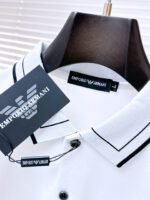 ⁦تيشيرت بولو رجالي جديد من أرماني بأكمام قصيرة وياقة دائرية⁩ - الصورة ⁦7⁩