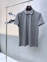 تيشيرت بولو رجالي جديد من أرماني بأكمام قصيرة وياقة دائرية