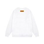 ⁦سويت شيرت فضفاض كاجوال بياقة دائرية وطبعة شعار لويس فويتون على الصدر⁩ - الصورة ⁦2⁩