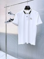 تيشيرت بولو رجالي صيفي جديد من بربري بتصميم ياقة دائرية