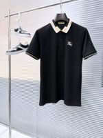 ⁦تيشيرت بولو رجالي صيفي جديد من بربري بتصميم ياقة دائرية⁩ - الصورة ⁦3⁩