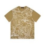 تيشيرت لويس فويتون بأكمام قصيرة وطبعة حروف.