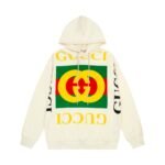 سويت شيرت كلاسيكي بغطاء رأس وشعار غوتشي بتصميم كلاسيكي