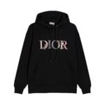 سويت شيرت كلاسيكي من ديور بغطاء رأس مطرز بشعار الأزهار.