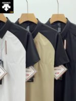 ⁦تيشيرت ARCTERYX حرير ثلجي عالي المرونة وسريع الجفاف بأكمام قصيرة، مطبوع عليه شعار صغير.⁩ - الصورة ⁦5⁩