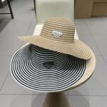 قبعة برادا الصيفية النسائية القابلة للطي