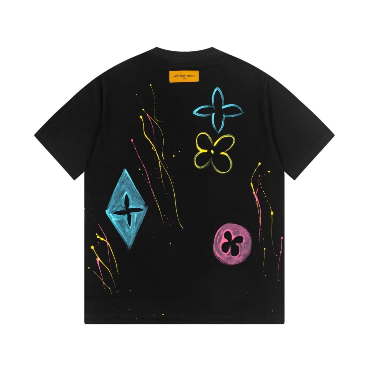 ⁦تيشيرت لويس فويتون جرافيتي بأكمام قصيرة وطبعة رذاذ الطلاء⁩ - الصورة ⁦3⁩