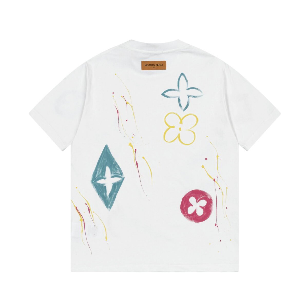 ⁦تيشيرت لويس فويتون جرافيتي بأكمام قصيرة وطبعة رذاذ الطلاء⁩ - الصورة ⁦4⁩