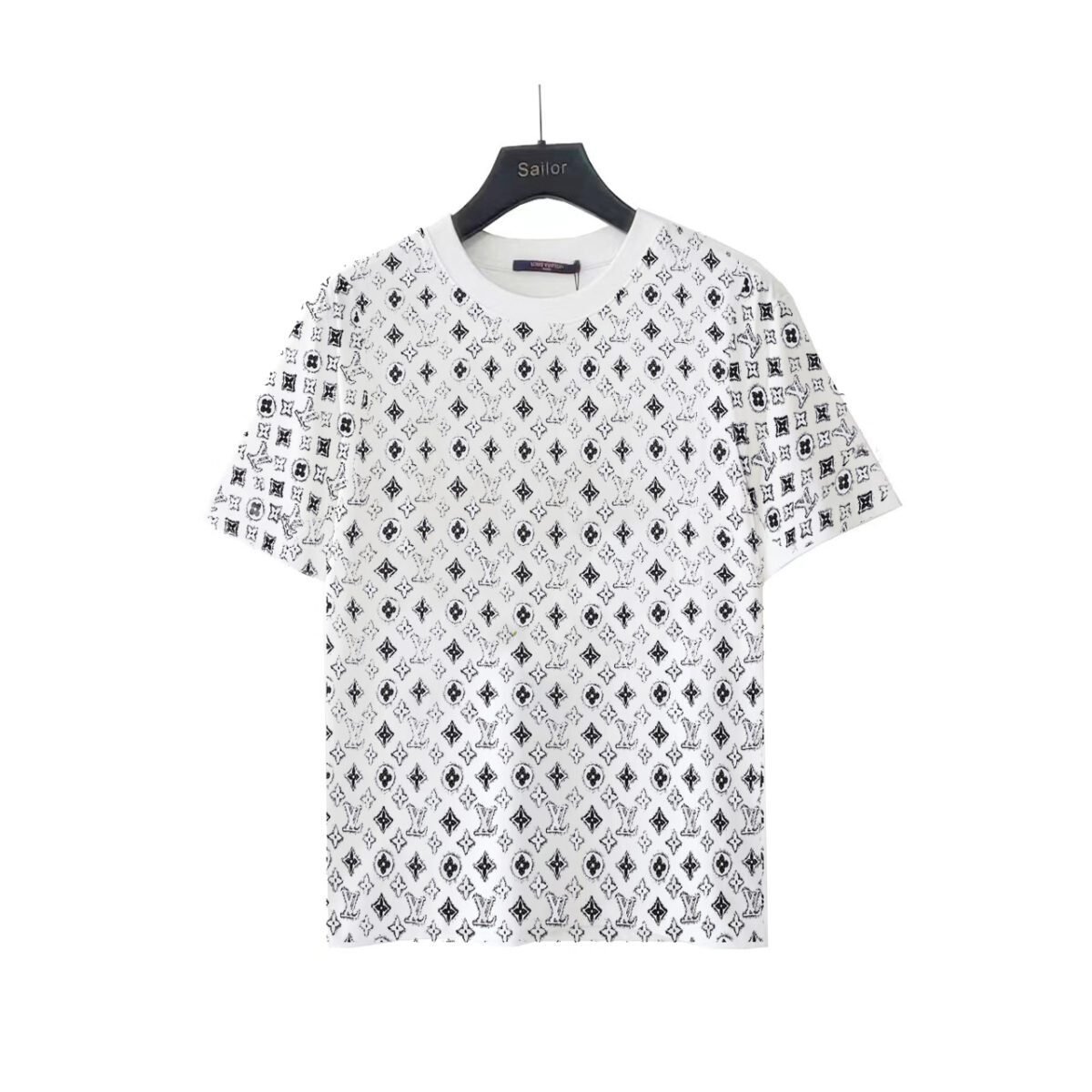 ⁦تيشيرت لويس فويتون بطبعة زهور كاملة وأكمام قصيرة⁩ - الصورة ⁦1⁩