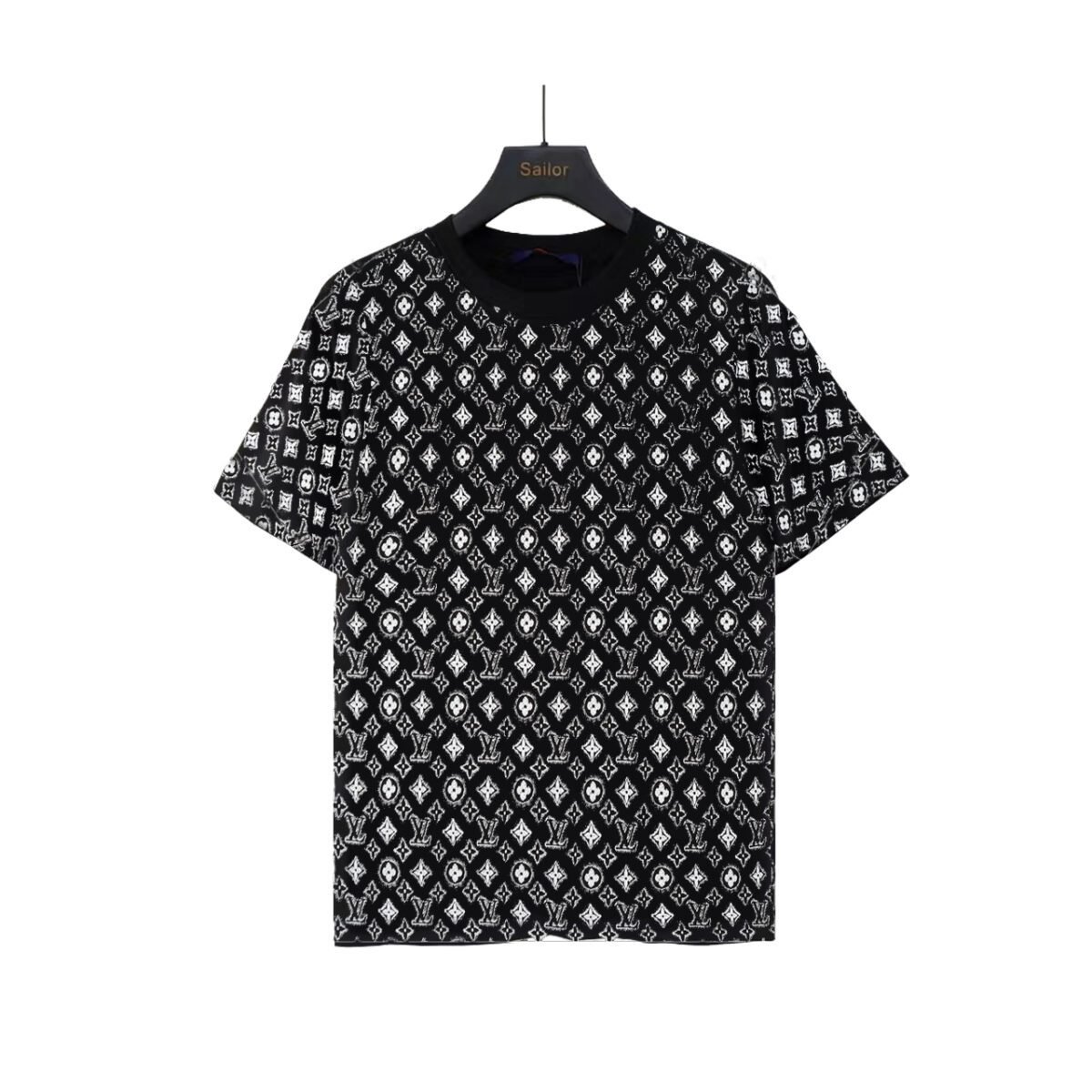 ⁦تيشيرت لويس فويتون بطبعة زهور كاملة وأكمام قصيرة⁩ - الصورة ⁦2⁩